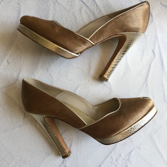 reiss gold shoes